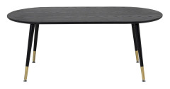 TIEBAS Soffbord 120 cm Svart/Mässing