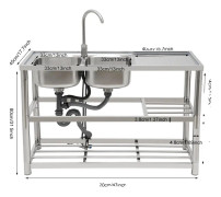 Rostfritt Stålkökssink, Hållbar Konstruktion, Ergonomisk Design,Silver