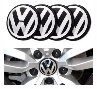 4-Pack - Volkswagen VW Centrumkåpor / Hjulnav Emblem - Bil