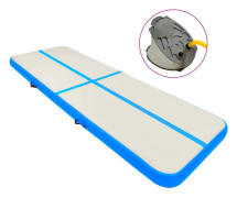 vidaXL Uppblåsbar gymnastikmatta med pump 500x100x20 cm PVC blå