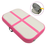 vidaXL Uppblåsbar gymnastikmatta med pump 60x100x20 cm PVC rosa