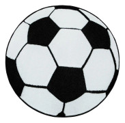 SHAVONDA Barnmatta 120 cm Rund Fotboll Svart/Vit