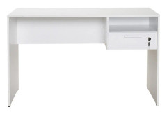 Irbene Skrivbord 120 cm med Förvaring Hyllor + Låsbar Låda