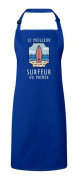 Premium blått köksförkläde Den bästa surfaren i världen Surfing Vacation Beach Sport