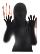 Halloween Dekoration Blod Dekal Dörr Fingeravtryck Självhäftande Dekaler Glas Fönster Vägg Dekal Dekaler För Barn