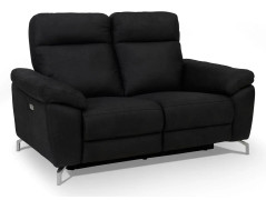 POPINNS 2-sits Reclinersoffa Svart/Silver