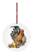Julgranspynt DIY Hängande Dekoration Present, 2021 Retro Personlig Rolig Kyckling Skulptur Hängande Charms Berlocker Dekorationer, Vinter Semester