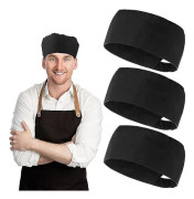 3-pack kockmössor justerbara kök matlagning mössor livsmedelsservice mössor med elastisk