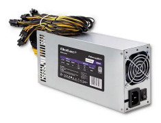 Qoltec Monolith 50349 - Nätaggregat (intern) - 80 PLUS Platinum - AC 180-240 V - 1800 Watt - aktive PFC - grå