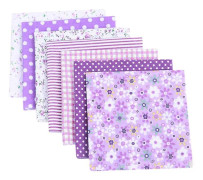 7-pack Bomullstyg för Hantverk, Patchwork-Kvadrater, Quiltning, Syprojekt, DIY