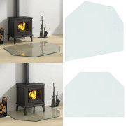 Glasskiva för öppen spis sexkantig 80x60 cm - Glasskiva - Glasskivor - Home & Living