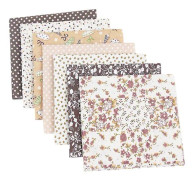 7-pack Bomullstyg för Hantverk, Patchwork-Kvadrater, Quiltning, Syprojekt, DIY