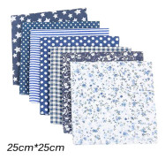 7-pack Bomullstyg för Hantverk, Patchwork-Kvadrater, Quiltning, Syprojekt, DIY