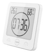 Zk-badrumsur Digital väckarklocka Badrumsklocka Duschklocka Med Sugkopp LCD-display Badrumsklocka Luftfuktighet Temperatur Duschs väggklocka (