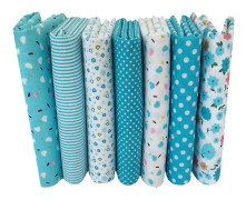 7-pack Bomullstyg för Hantverk, Patchwork-Kvadrater, Quiltning, Syprojekt, DIY