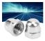100 st Kapmuttrar Hex Acorn Rostfritt Stål Kupol Set Kit Skruvskydd M8 Silver