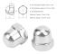 100 st Kapmuttrar Hex Acorn Rostfritt Stål Kupol Set Kit Skruvskydd M8 Silver