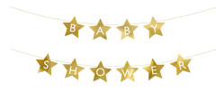 Baby Shower Girlang Stjärnor Guld