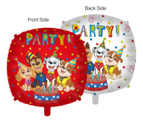 Paw Patrol Räddningshjältar Folieballong Röd & Vit 46cm