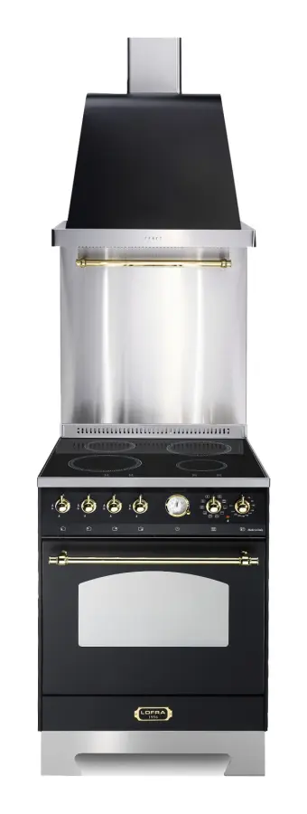 Spispaket - Lofra 60 cm Induktion 1 ugn (spis + fläkt + stänkskydd) -Svart/Mässing