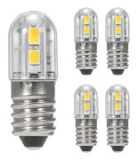 4-pack 6V E10 LED-lampor med 2835 skruvbas, 4 SMD-chips, gul uppgradering för strålkastare, ficklampa