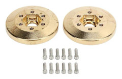 2 st 6 mm mässingshjulvikter för 1,9 och 2,2 tum RC Crawler Car - Hex Hub Adapter Modelluppgraderingsdelar