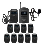 Retecess TT103-104 Tour Guide System, Bluetooth-högtalare, 140m 200 kanaler för fabrik, konferens, turism, logistik
