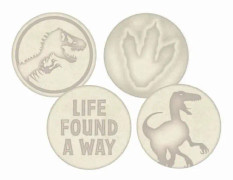 JURASSIC PARK - Set med 4 glasunderlägg