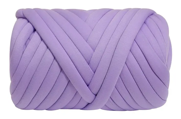 Hand- och armstickad roving – lila färg