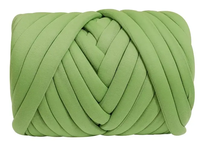 Hand- och armstickad roving – Gräsgrönt