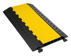 5-kanals gummikabelskydd 66000lbs Heavy Duty Kabelramper Skydd för sladdar Gummi trafikfartshinder Rampar