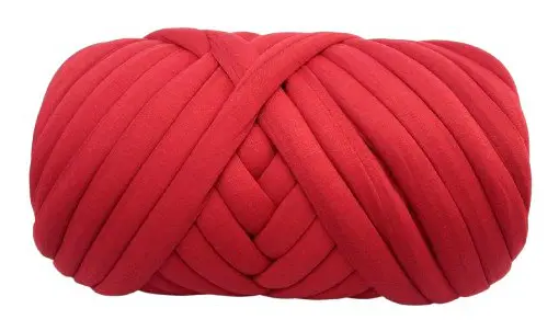 Hand- och armstickad roving – röd