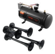 150dB 4-Trumpet Tåghornssats, 90-120 psi Kompressor, Universal 12V Kompatibilitet,6,5x6,1x13,6 tum
