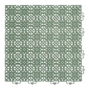 Andiamo Set med 7 plastgolvplattor 38 x 38 cm 1 m² Grön - 202401
