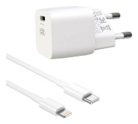 XO USB-laddare 20W PD med USB-C till Lightning-kabel