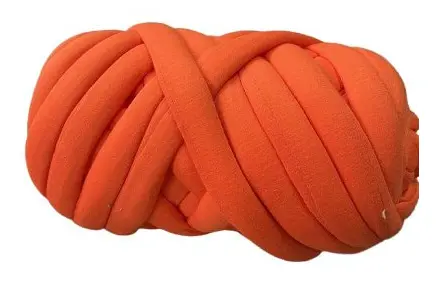 Hand- och armstickad roving – Orange röd