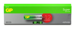 GP Super Alkaline Battery, Size AA, 15A/LR6, 1.5V, 12-pack