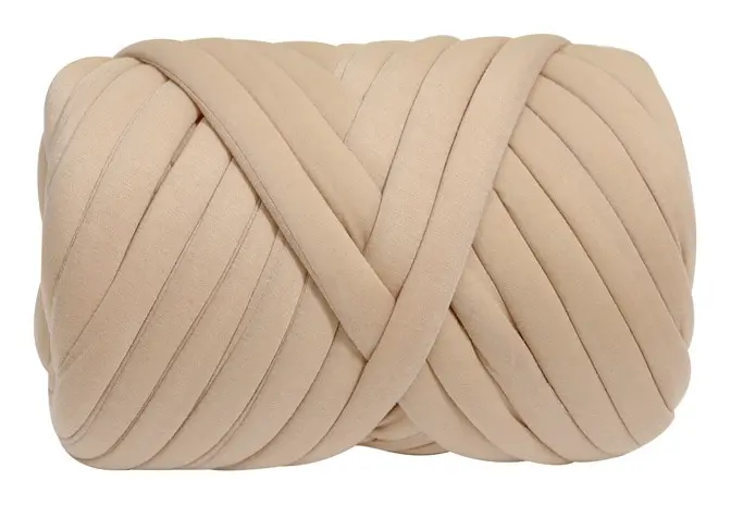 Hand- och armstickad roving – khaki