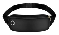 Sportfannypack Säker dragkedja Justerbar rem Svart