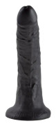 Dildo Cock, 7 tum, svart King Cock 12506