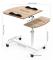 Justerbart Laptopbord, 60x40cm Bambudesign, Mobil med Hjul,B2 70x40cm