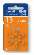 Zink Air battery MAXELL ZA13 6pcs. button for Hearing aids