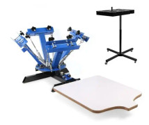 4 Färg 1 Station Silk Screen Printing Machine Press Utrustning Flash Tork DIY