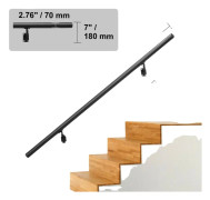 Handräcke Trappräcke, 200 kg Belastningskapacitet, Väggmonterad Design,7 fot
