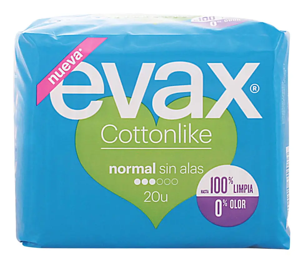 Normala dambindor med vingar Evax (20 uds)