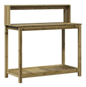 Växtbord med hyllor 108x50x109,5 cm impregnerad furu