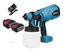 Gisam Elektrisk Sprutpistol, Högtrycksapplicator, 800ML Koppvolym,Blå2 Litet Batteri