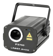 Discofest Laserprojektor, 60W Effekt, RGB Fullfärg,EU-kontakt, F2750 SVART