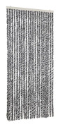 Insektsgardin grå och vit 90x200 cm chenille