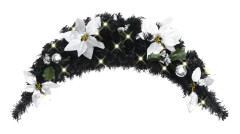 Julbåge med LED svart 90 cm PVC